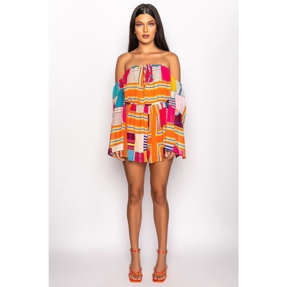 TRY ME OFF THE SHOULDER ROMPER - Picture 6 of 7